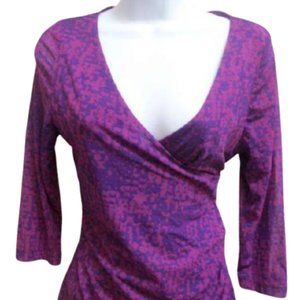 3/4 Sleeve Unlisted Purple Top Medium